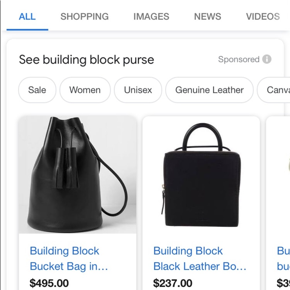 Building Block leather purse